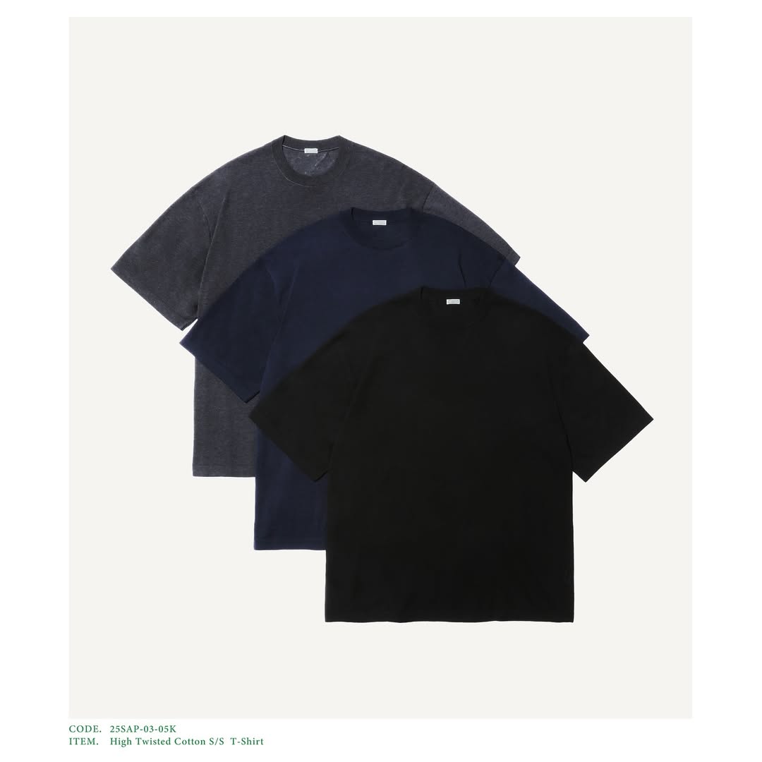 A.PRESSE 25SS High Twisted Cotton S/S T-Shirt